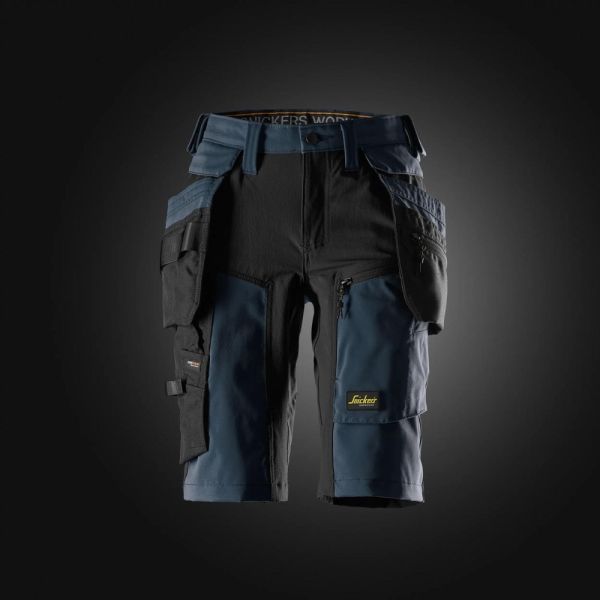 6117 Snickers AllroundWork, Damen-Stretchshorts mit abnehmbaren Holstertaschen