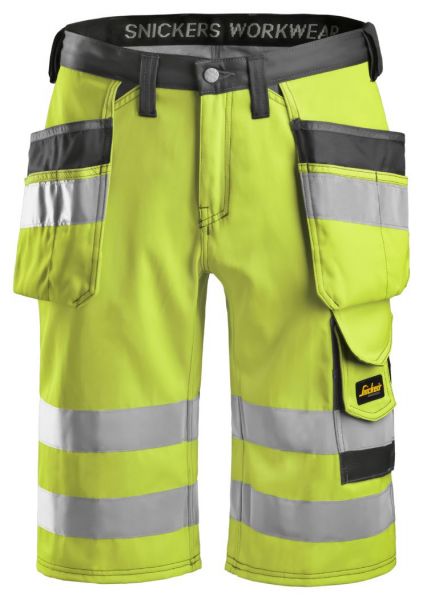 3033 Snickers High-Vis Shorts mit Holstertaschen, Klasse 1