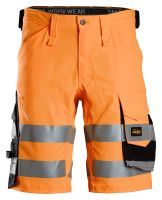 6136 Snickers HighVis Stretch Shorts CL1, Slim Fit 6136 Snickers HighVis Stretch Shorts CL1, Slim Fit