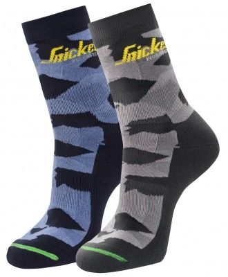 9219 Snickers FlexiWork Camo-Socken 2-Pack